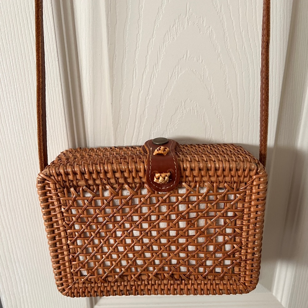 Rattan Woven Cross Body Bag